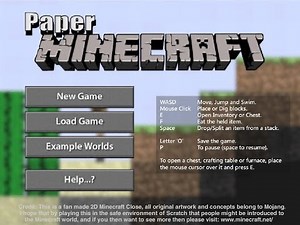 Mine5 Eren Plays: Paper Minecraft (Scratch Game)
