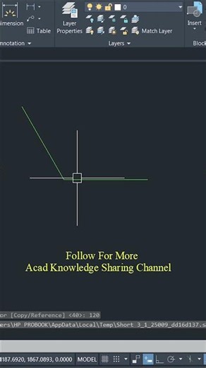 Autocad Rotate + Copy with degree #autocad tips and tracks#autocad tutorial #cad #automobile