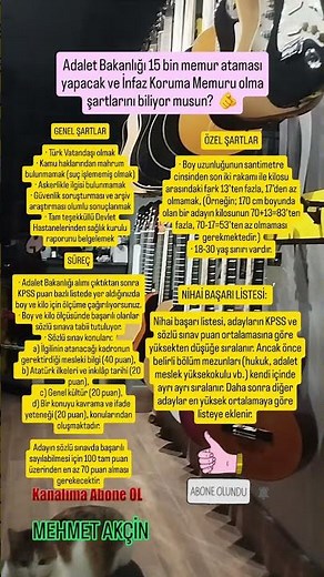 Adalet Bakanlığı 15 bin memur ataması yapacak ve İnfaz Koruma Memuru olma şartları #2026#shorts