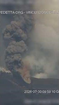 Pyroclastic Flow from Voragine Crater – Mount Etna Webcam | 30 July 2026