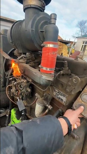 Cold Weather Engine Start Hack 🔥 | Starting Engine Using Fire | #Shorts