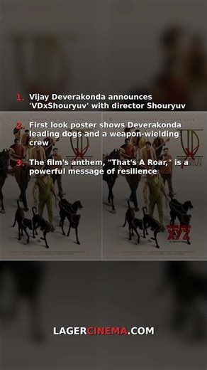Vijay Deverakonda's 'VDxShouryuv': First Look and Anthem Drop