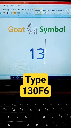 How to Insert Goat 🐐 Symbol in MS Word #shorts #wordtips | Computerbasicgyan
