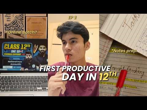My First Day in Class 12 📚 | Productive Study Vlog