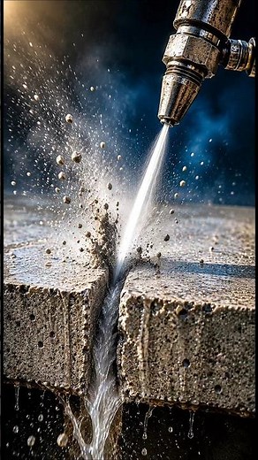 How High-Pressure Water Can Cut Through Concrete #shorts