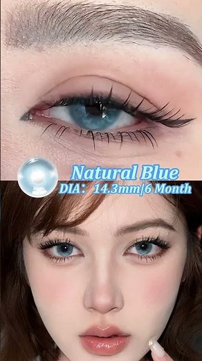 Godestar Natural Blue Colored Contacts 💙 Bright Blue Eyes Transformation