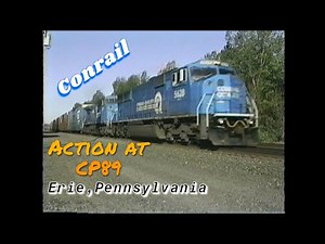 Conrail Train Action. CP 89 Erie, Pennsylvania. Date 5-25-1996.