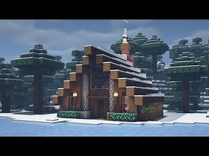 Minecraft Tutorial - How to Build a Winter Cabin #30