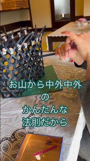 六つ目編みもコツやポイントがわかれば簡単【（一社）日本紙バンドクラフト協会】#shorts #クラフトバンド #ハンドメイド