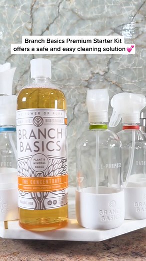 "Transform your cleaning routine with Branch Basics! 🧼 This human-safe, fragrance-free, and biodegradable Concentrate replaces all your conventional cleaners—laundry, dishes, surfaces, floors, and so much more—all in one bottle. This is a clean I feel good about for my family! ✨" | Branch Basics