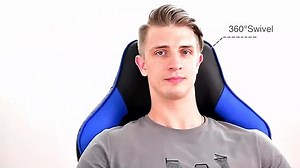 Umi. by Amazon - Gaming Stuhl Bürostuhl Schreibtischstuhl mit Armlehne Gamer Stuhl Drehstuhl Höhenverstellbarer Gaming Sessel PC Stuhl Ergonomisches Chefsessel mit Fußstützen Rot