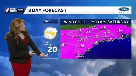 Sunny and cold across Maine