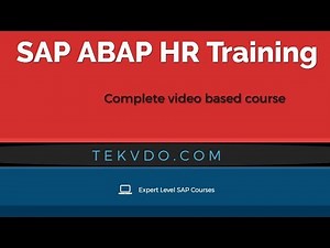 SAP ABAP HR Training - Complete video based course - HR ABAP