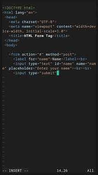 How to use form tag in HTML #coding #programming #html #webdesign #html5