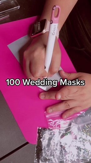 100 Wedding Masks #prettyladiescreations #weddingmasks #customitems #partyfavors #fyp #smallbusiness #latinaboss #mompreneur #cricutprojects #bossbabe