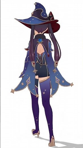 Mona Genshin Impact MMD -【Walk Cycle Motion Practice】