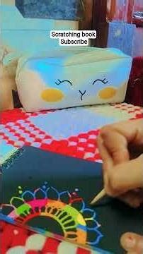 mandala art on magical scratch book 🩷