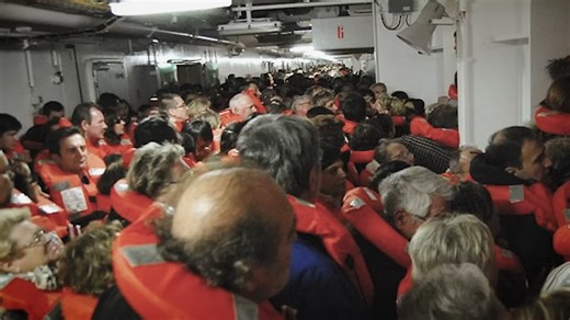 Water flooded this ferry from the front – survivors had minutes to react