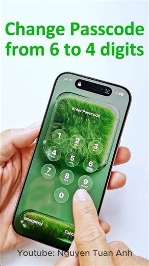 How to change iphone passcode from 6 to 4 digits