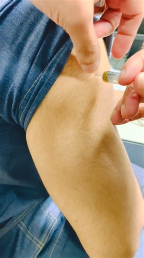 How to give IM injection on deltoid muscle // vaccine injection given on deltoid muscle #medical