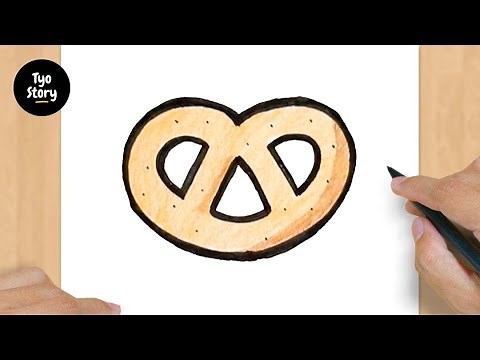 #175 How to Draw a Pretzel - Easy Drawing Tutorial