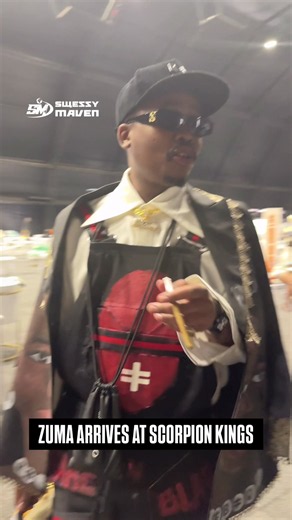 @dereal_zuma ARRIVES AT SCORPION KINGS #Amapiano #ScorpionKings #FNBStadium