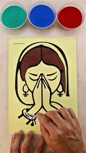 Sand Painting Namaste 🙏 #sandart #art #reelsfypシ #asmr | Mimo Sand Arts