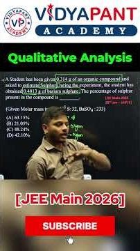 JEE Main Previous Year Question – Qualitative Analysis 🌡️Pause the video and solve!