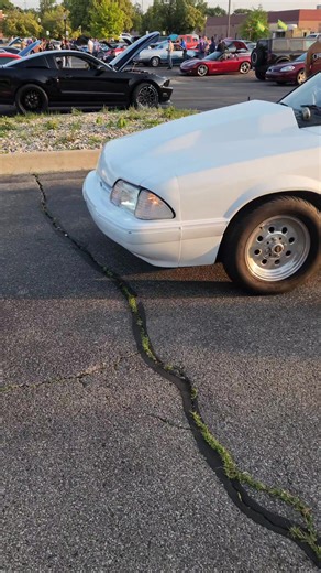 Mustang on draglites, one of them old school combinations that never fades. #foxbody #weldwheels #detroitstreetracing | Detroit Street Racing