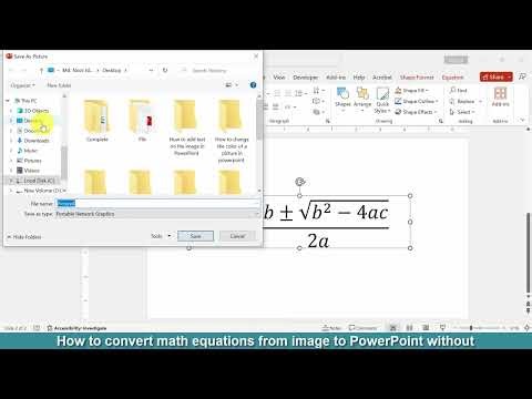 How to convert math equations from image to PowerPoint without