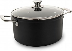 Genius Cerafit Plasma Kochtopf, Edelstahl, 5 liters, 24 cm, Schwarz