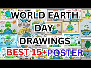 How to draw Earth Day Poster Drawing 🌎 / Save earth project chart making ideas / Easy way