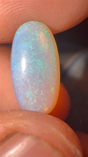 Dug it, cut it, polished it 👷🏻‍♀️⛏️Now she’s ready to shine 💎 Beautiful opal fresh off the wheel and waiting for her forever home 🌈 From the outback, with grit and love 🤍 #opal #australianopal #fblifestyle #sparkle #gorgeousness #beautiful | The Misfits Opal Hunters