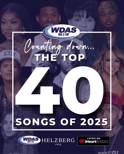 Patty Jackson on Instagram: "The countdown starts at 12noon @wdasfm 105.3 The Top 40 Songs of the Year"