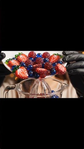 Glass Fruit Milkshake ASMR | Pouring & Blending Satisfying Sounds #ASMR #SatisfyingVideos
