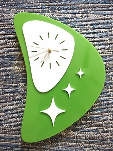 Boomerang Acrylic Wall Clock: Mid Century Modern Retro Decor - Etsy