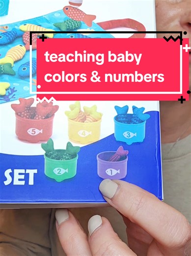 Fun learning activity for babies 🎣1️⃣2️⃣3️⃣🎨 #educationaltoys #learning #babies #toy #babytoys