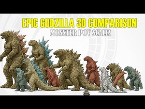 Epic GODZILLA 3D Comparison | Monster POV Scale!