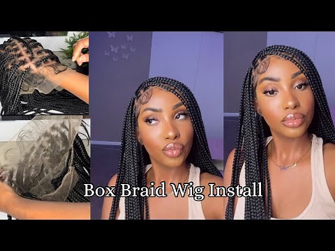 How to Install a HD Lace Front Box Braids WIG| 13x4 36inch | Beginner Friendly