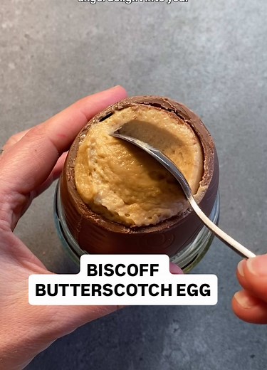 Biscoff & Butterscotch Angel Delight Easter Egg Cake
