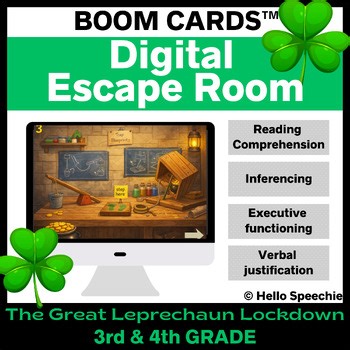 Digital Escape Room 3rd and 4th Grade The Great Leprechaun Lockdown