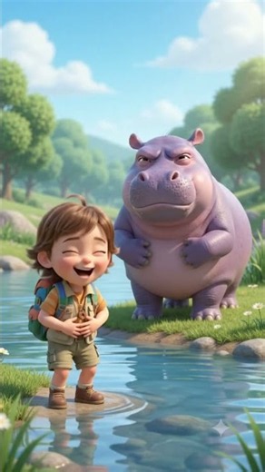 The Hippo Eats a Lemon! 🦛😖 Teach English for Kids #shorts #learnenglishforkids #hippocartoon