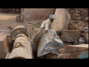 INSANE Rock Crushing Skills | Worker Pushes Giant Boulder Into Crusher Machine! #stonecrusher
