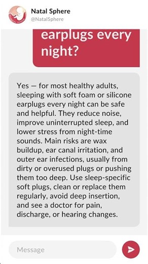 Is it healthy to sleep with earplugs every night?