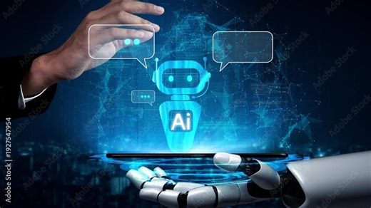 AI Virtual Assistant Artificial Intelligence Chatbot Controlled by Prompt Engineering for Explainable Generative AI information and LLM Deep Learning Technology for Smart Business Work Support. Muxer