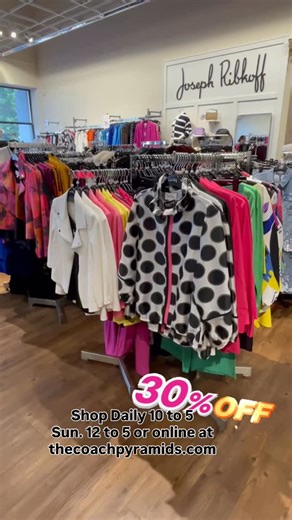 The Coach Pyramids on Instagram: "30% off Ontario’s Largest Selection of Joseph Ribkoff Spring 2025! Plus 30% off Spring/Summer fashion from Charlie B, Sympli, Tribal, Habitat, Papa and more or shop online at thecoachpyramids.com Open daily 10-5, Sun.12-5 The Coach Pyramids, 737 Golf Links Rd Ancaster Ontario 1-877-212-4438"