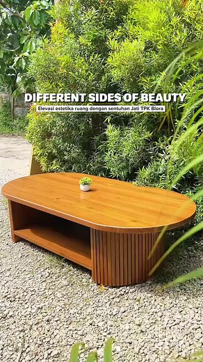 Meja Kayu Jati 180x90cm: Dua Sisi Keindahan untuk Ruang Tamu