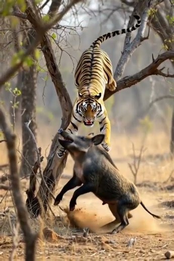 “Tiger vs Pig! 진짜 무서운 Attack Caught on Camera!”