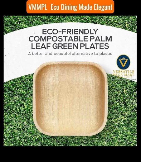 VMMPL Eco-Friendly Disposable Plate | Areca Palm Leaf | Compostable & Biodegradable | Chemical-Free