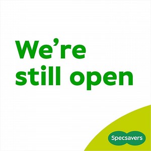 We’re still open. As always, we have everything in place to keep you safe in store. | Specsavers